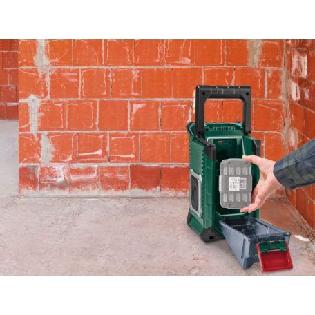 ParkSide PBRA 20-Li B2 SOLO 12V / 20V 2 x 5W akkus építkezési rádió, akkumulátoros hordozható Bluetooth hangszóró USB / AUX / FM rádió / DAB+