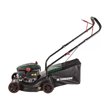 ParkSide PBRM 39 C2 négyütemű 131 cm3 3.3 LE benzinmotoros fűnyíró 39 cm vágásszélességgel, 2.4 kW 3.3 PS benzines fűnyírógép (nem önjáró)
