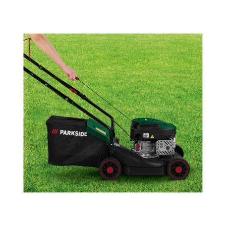 ParkSide PBRM 39 D3 négyütemű 127 cm3 2.7 LE benzinmotoros fűnyíró 39 cm vágásszélességgel, 2 kW 2.7 PS benzines fűnyírógép (nem önjáró)