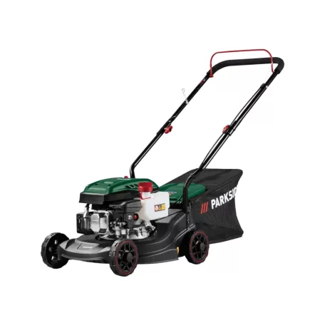 ParkSide PBRM 39 E4 négyütemű 131 cm3 2.4 kW 3.3 LE (PS) benzinmotoros fűnyíró 39 cm vágásszélességgel, benzines fűnyírógép (nem önjáró, 508992)