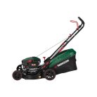 ParkSide PBRM 43 B2 négyütemű 150 ccm 3.5 LE benzinmotoros fűnyíró 43 cm vágásszélességgel, 2.6 kW benzines fűnyírógép (nem önjáró)