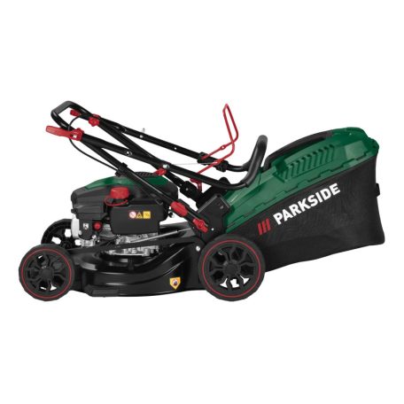 ParkSide PBRM 43 B2 négyütemű 150 ccm 3.5 LE benzinmotoros fűnyíró 43 cm vágásszélességgel, 2.6 kW benzines fűnyírógép (nem önjáró)
