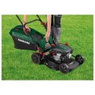 ParkSide PBRM 43 B2 négyütemű 150 ccm 3.5 LE benzinmotoros fűnyíró 43 cm vágásszélességgel, 2.6 kW benzines fűnyírógép (nem önjáró)