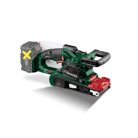 ParkSide PBSDA 20-Li A1 SOLO X20V akkus, 20V akkumulátoros szalagcsiszoló, vezeték nélküli csiszológép akku és töltő nélkül