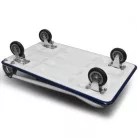 Pro Bautech 250 kg teherbírású összecsukható (összehajtható) kézikocsi, szállító kocsi, transzportkocsi, 250 kg teherbírással 920 x 610 mm PVC-s rakodó felülettel