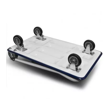 Pro Bautech 250 kg teherbírású összecsukható (összehajtható) kézikocsi, szállító kocsi, transzportkocsi, 250 kg teherbírással 920 x 610 mm PVC-s rakodó felülettel