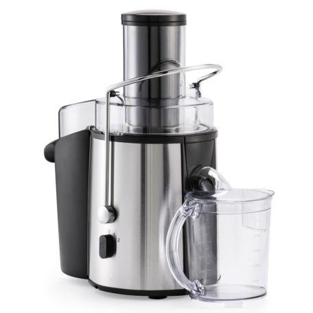 Ambiano JE-380 inox, nemesacél 850W gyümölcscentrifuga, zöldség- és gyümölcsfacsaró, Profi Ensafter, 18000 RPM, 1L