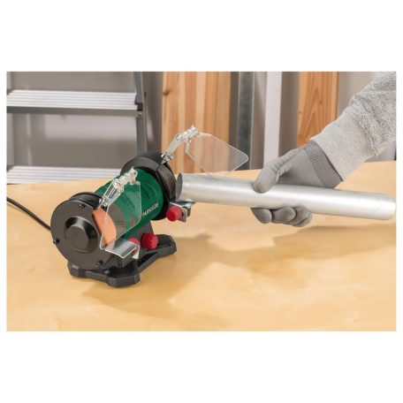 ParkSide PDFW 120 B3 elektromos 120W duplacsiszoló, csiszológép rugalmas tengellyel, csiszoló és polírozó koronggal,  flexibilis köszörű szárral