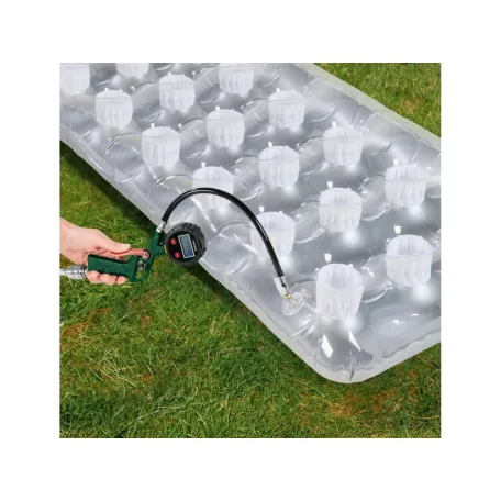 ParkSide PDLD 10 C2 digitális abroncstöltő, sűrített levegős (kompresszor) tartozék készlet max. 10 bar nyomáshoz, 10 méter spiráltömlővel