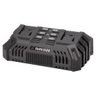 ParkSide PDSLG 20 A1 2Ah SZETT X20V Team 200W 4.5A dupla akkumulátor gyorstöltő, kettős akkutöltő + 2 db PAP 20 B1 20V 2Ah akku