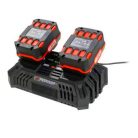 ParkSide PDSLG 20 A1 4Ah SZETT X20V Team 200W 4.5A dupla akkumulátor gyorstöltő, kettős akkutöltő + 2 db PAP 20 B3 20V 4Ah akku