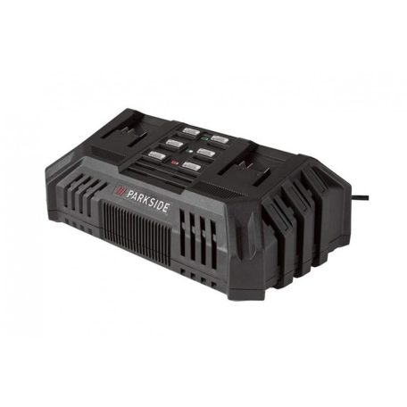 ParkSide PDSLG 20 A1 4Ah SZETT X20V Team 200W 4.5A dupla akkumulátor gyorstöltő, kettős akkutöltő + 2 db PAP 20 B3 20V 4Ah akku
