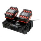 ParkSide PDSLG 20 A1 / B1 X20V Team 200W 4.5A dupla akkumulátor gyorstöltő, kettős akkutöltő ParkSide X20 akkukhoz