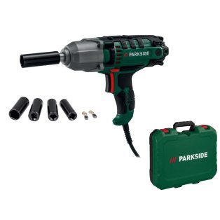   ParkSide PDSSE 550 A1 500Nm elektromos ütvecsavarozó, vezetékes kerékkulcs készlet 4 db CR-V dugókulccsal, kofferben