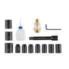 ParkSide PDSS 310 C6 pneumatikus, sűrített levegős ütvecsavarozó, kerékkulcs, légkulcs kofferben, 6.3 bar, 4 fokozat, 10 dugókulcsfej