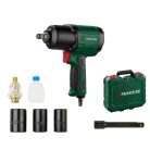 ParkSide PDSS 850 A1 850 Nm pneumatikus, sűrített levegős ütvecsavarozó, kerékkulcs, légkulcs kofferben, 6.3 bar, 4 fokozat, 3 dugókulcsfej (PDSS 310 C6 utódja)