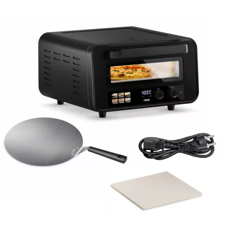 Princess Pro Max PD-4980SX kompakt 2100W 15L elektromos pizzasütő kemence 400 °C pizzabox, pizzakemence 5 programmal, lapáttal, 30 cm pizzához (112780)
