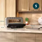 Princess Pro Max PD-4980SX kompakt 2100W 15L elektromos pizzasütő kemence 400 °C pizzabox, pizzakemence 5 programmal, lapáttal, 30 cm pizzához (112780)