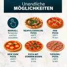 Princess Pro Max PD-4980SX kompakt 2100W 15L elektromos pizzasütő kemence 400 °C pizzabox, pizzakemence 5 programmal, lapáttal, 30 cm pizzához (112780)