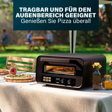Princess Pro Max PD-4980SX kompakt 2100W 15L elektromos pizzasütő kemence 400 °C pizzabox, pizzakemence 5 programmal, lapáttal, 30 cm pizzához (112780)
