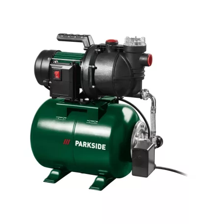 ParkSide PEHWW 1300 B1 1300W 24 liter zöld acél tartályos házi vízellátó, házi vízmű 83 liter / perc, Hmax: 50 méter