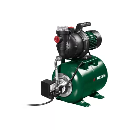 ParkSide PEHWW 1300 B1 1300W 24 liter zöld acél tartályos házi vízellátó, házi vízmű 83 liter / perc, Hmax: 50 méter