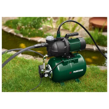 ParkSide PEHWW 1300 B1 1300W 24 liter zöld acél tartályos házi vízellátó, házi vízmű 83 liter / perc, Hmax: 50 méter