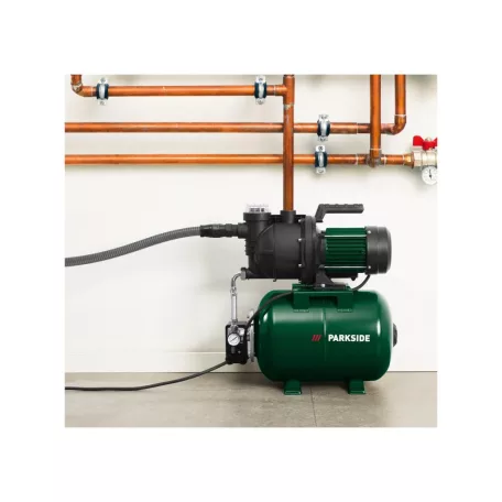 ParkSide PEHWW 1300 B1 1300W 24 liter zöld acél tartályos házi vízellátó, házi vízmű 83 liter / perc, Hmax: 50 méter