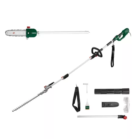 ParkSide PEKG 2 B2 kombinált 800W 50 cm elektromos, vezetékes magassági sövényvágó, sövénynyíró és 25 cm teleszkópos ágvágó fűrész 3.5 méter munkamagassággal
