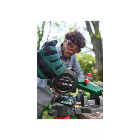 ParkSide PEKSG 85 F4 elektromos 85W fűrészlánc élező, láncélező 104 mm csiszolótárcsával, szokványos ⅜" és ¼" fűrészláncokhoz