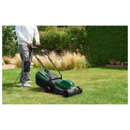 ParkSide PERM 1300 A1 Turbo Power 1300W 32 cm elektromos fűnyíró, fűgyűjtős fűnyírógép 3 vágásmagasság fokozattal 20 / 40 / 60 mm (502608)