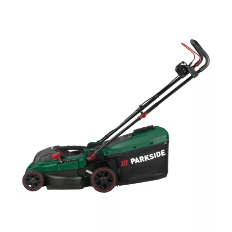 ParkSide PERM 1500 B2 1500W 36 cm elektromos fűnyíró, 40L fűgyűjtős fűnyírógép Turbo Power motorral, központi vágásmagasság állítással 25-75 mm között