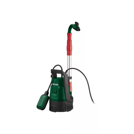 ParkSide PERP 4000 D3 elektromos 400W esővízszivattyú, kerti hordóürítő szivattyú, szennyvízszivattyú 4000 liter/óra 1.3 bar max 7m rugalmas csővel, csappal, úszókapcsolóval