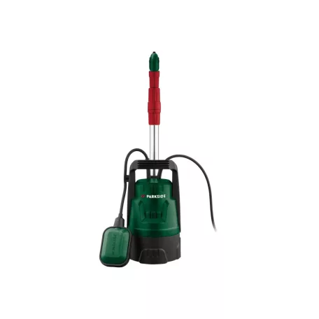 ParkSide PERP 4000 D3 elektromos 400W esővízszivattyú, kerti hordóürítő szivattyú, szennyvízszivattyú 4000 liter/óra 1.3 bar max 7m rugalmas csővel, csappal, úszókapcsolóval
