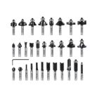 ParkSide PFB 30 A1 kiegészítő 30 darabos maróbit készlet POF 1200 D3 / E4 felsőmarógéphez, praktikus tároló dobozban