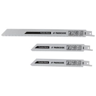   ParkSide PFSZ 3 FINE METAL 3 darabos finom fém fűrészlap készlet orrfűrészhez / kardfűrészhez / szablyafűrészhez - fémhez, csonthoz