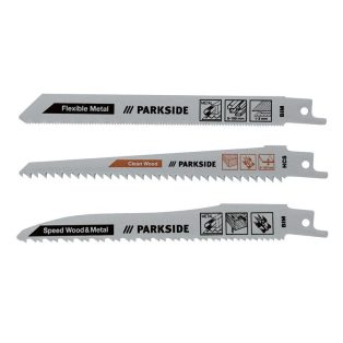   ParkSide PFSZ 3 Metal / Wood UNIVERSAL 3 darabos fa / fém fűrészlap készlet orrfűrészhez / kardfűrészhez / szablyafűrészhez - fémhez és fához