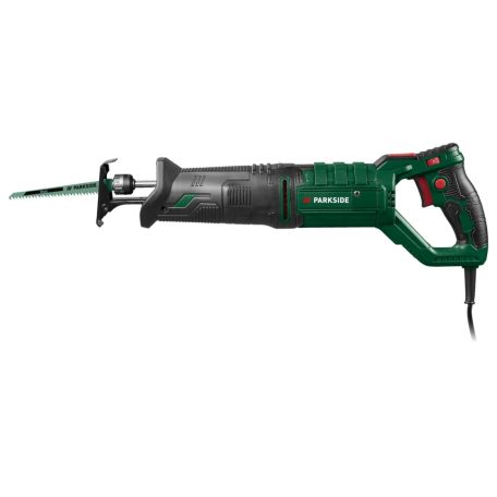 ParkSide PFS 850 C3 850W elektromos, vezetékes kardfűrész, orrfűrész, szablyafűrész 2 fűrészlappal (fémhez és fához)