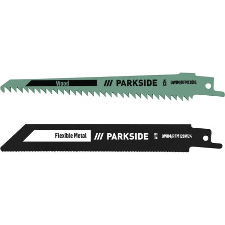 ParkSide PFS 850 C3 850W elektromos, vezetékes kardfűrész, orrfűrész, szablyafűrész 2 fűrészlappal (fémhez és fához)