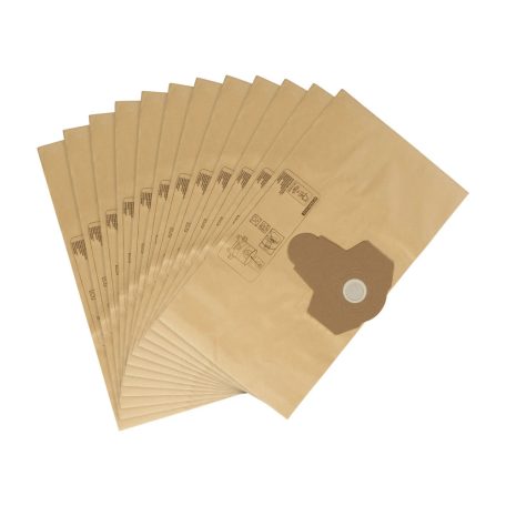 ParkSide PFT 20 A1 gyári 12 darabos papír porzsák PNTS 1300 / PWD 20 / PWD 12 száraz-nedves 12 / 20 literes porszívóhoz