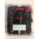 PowerFix Profi+ 23 részes Racsnis dugókulcs és bit készlet T-markolattal, tároló dobozban (320227)