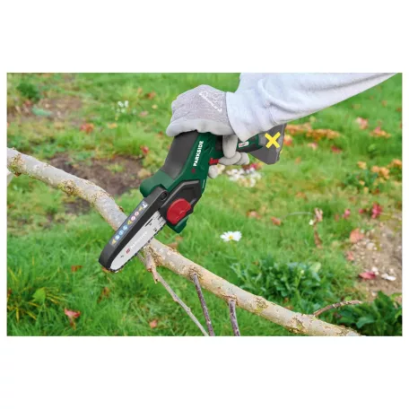 ParkSide PGHSA 12 D3 SOLO 12.7 cm 12V X12V akkus kézi fűrész, akkumulátoros mini láncfűrész, bokor- és cserjevágó, akku és töltő nélkül