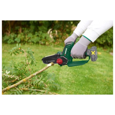 ParkSide PGHSA 12 C3 SOLO 12.5 cm 12V X12V akkus kézi fűrész, akkumulátoros mini láncfűrész, bokor- és cserjevágó, akku és töltő nélkül