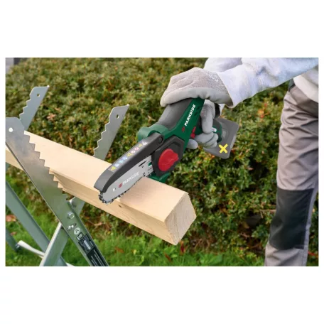 ParkSide PGHSA 12 D3 SOLO 12.7 cm 12V X12V akkus kézi fűrész, akkumulátoros mini láncfűrész, bokor- és cserjevágó, akku és töltő nélkül
