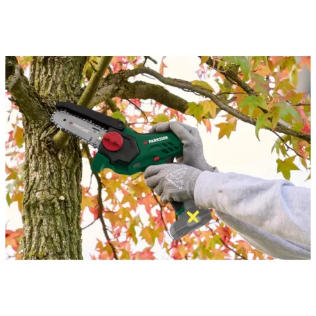 ParkSide PGHSA 12 D3 SOLO 12.7 cm 12V X12V akkus kézi fűrész, akkumulátoros mini láncfűrész, bokor- és cserjevágó, akku és töltő nélkül