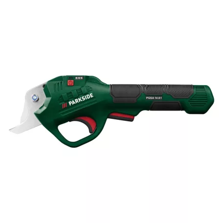ParkSide PGSA 14 A1 4V bypass akkus olló, metszőolló 4 Ah beépített akkumulátorral 14 mm maximális ágvastagsághoz, 25 perc munkaidőre 1 töltéssel 