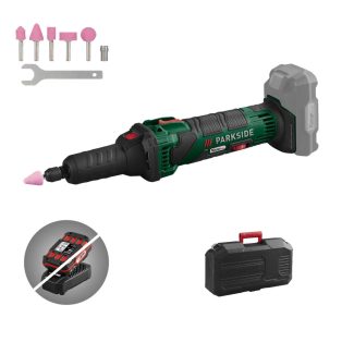   ParkSide PGSA 20-Li A1 SOLO X20V 20V akkus, akkumulátoros egyenes csiszoló, csiszológép, furatköszörű, akku és töltő nélkül