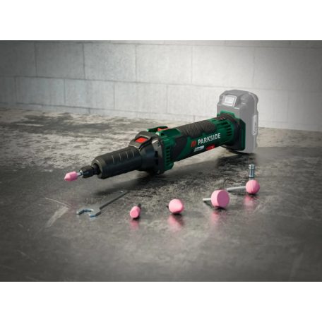 ParkSide PGSA 20-Li A1 SOLO X20V 20V akkus, akkumulátoros egyenes csiszoló, csiszológép, furatköszörű, akku és töltő nélkül