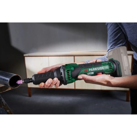 ParkSide PGSA 20-Li A1 SOLO X20V 20V akkus, akkumulátoros egyenes csiszoló, csiszológép, furatköszörű, akku és töltő nélkül