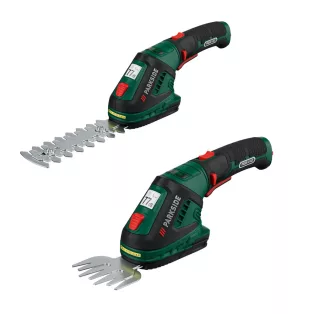   ParkSide PGSA 4 B3 / D5 ISIO SET 4V 2000 mAh akkus kézi sövényvágó és fűnyíró olló (80 mm fűnyíró kés és 120 mm bokorvágó)